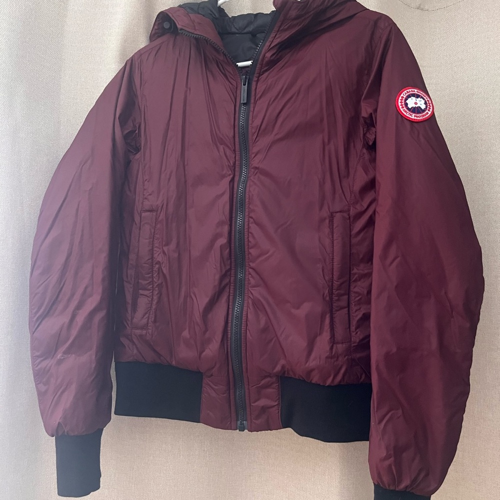 Canada Goose Burgundy Puffer Jacket
